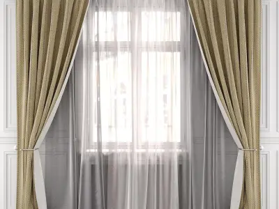 Curtain Set 490C 3D model