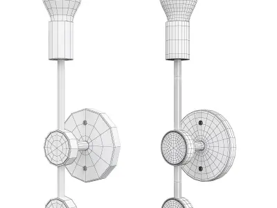 Simone Single Sconce Low-poly 3D model