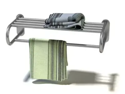 Stainless Towel Rack 3D model