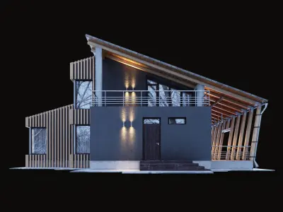 Modern cottage  3D model
