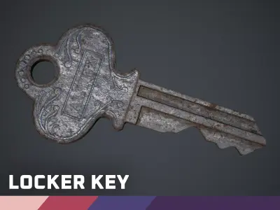 Locker Key Low-poly 3D model