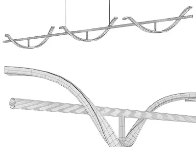 RNA Rings chrome Low-poly 3D model