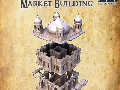Eastern Marketplace Tabletop Terrain 28 mm 3D print model