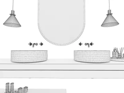 bathroom cabin set 3D model