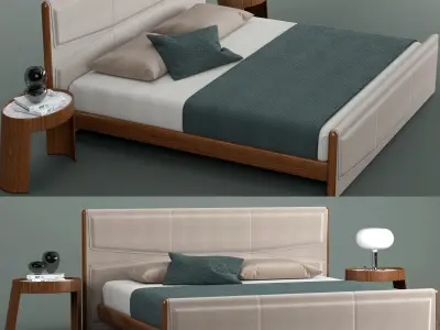 Giorgetti pochette beds  fabric 3D model