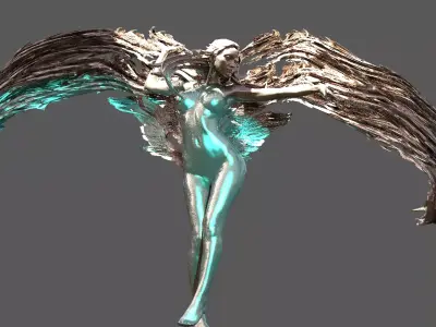 Cristos Crescent anatomy sculpture 3D model