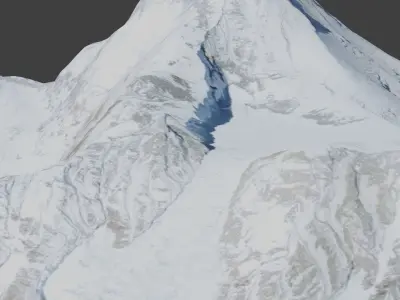 Dhaulagiri Mountain Low-poly 3D model