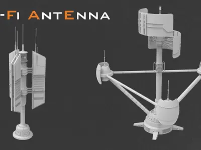 Sci-fi Antenna 3D model
