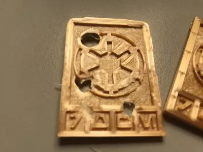 Star Wars Imperial Credits Damaged and Clean 3D print model