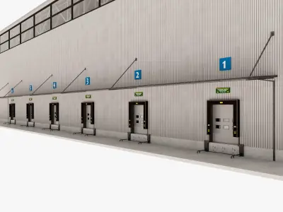 Warehouse Logistic 10 interior and exterior 3D model