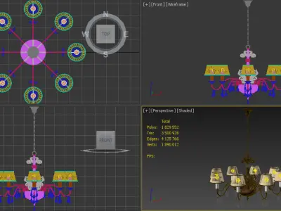 Masiero 6020 S8 chandelier 3D model