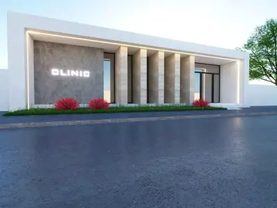 3D Model Small Modern Clinic Design Low-poly 3D model