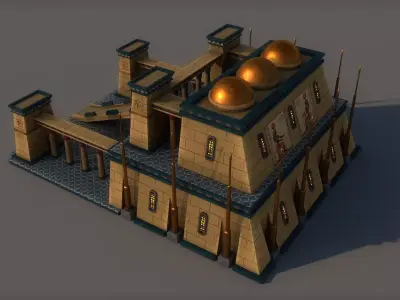 Ancient Egyptian Building Low-poly 3D model