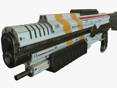 Sci Fi Shotgun Low-poly 3D model