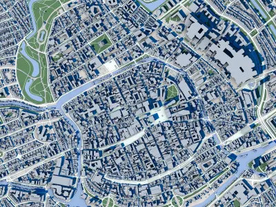 Groningen City Netherlands 3D model