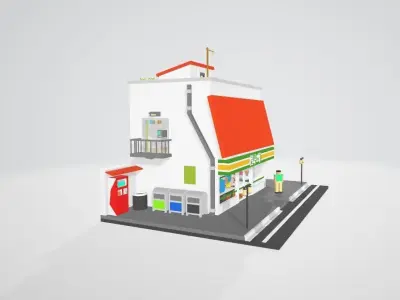 convenience store Free 3D model purchase