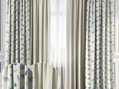 Curtain Set 165 3D model