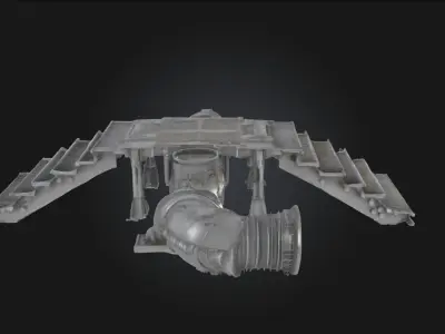 Industrial Pipe Structure  Gritty Framework of Modern Machinery 3D model