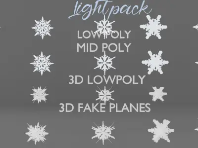 Snow Crystals - Light Pack 3D model