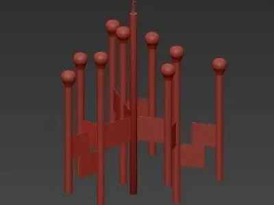 Sciolari Brass Chandelier 3D model