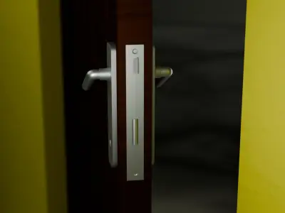 Wooden Door - Animated Free 3D model