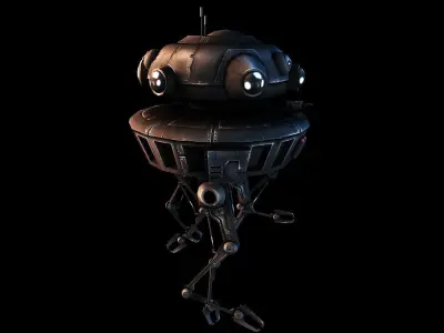 Probe Droid Low-poly 3D model