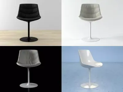 Flow chair-central leg 3D model