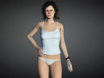 Ellen Ripley from Alien 3D Model Low-poly 3D model