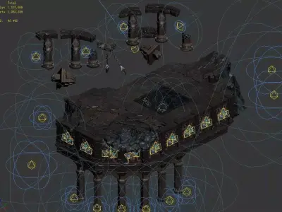 Magma Rift - Pillar Platform 01 3D model
