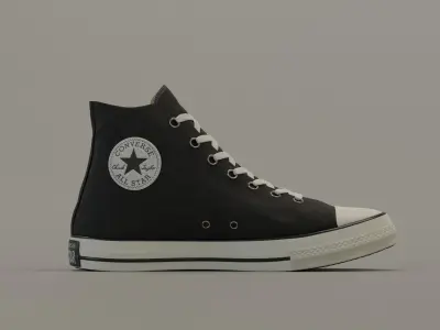 Converse Sneakers in 6 colors Low-poly 3D model