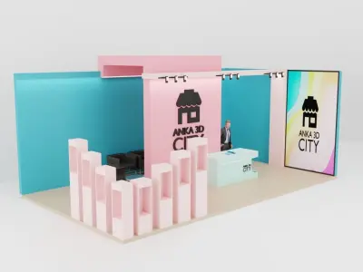 exhibition pastel 3D model