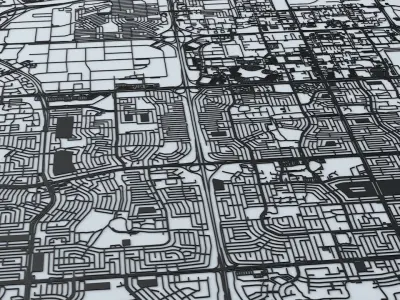Calgary Road Network and Streets 3D model