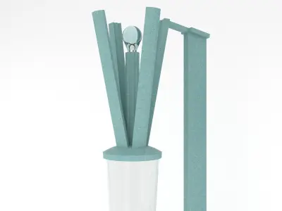 TURQUOISE WALL LAMP PRO Low-poly 3D model