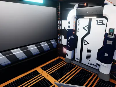 Sci-Fi Corridor pack1 3D model