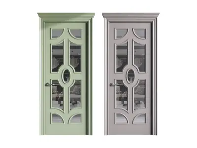 Modern entrance door 72 3D model