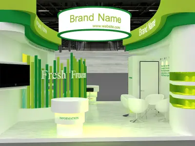 10 Exhibition Stand Stall Booth 3D model Collection Vol-03 3D Model Pack