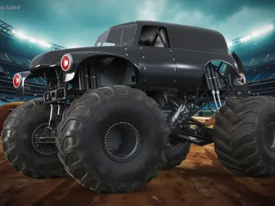  Heavy Duty Mud Racing Monster Truck Rigged 