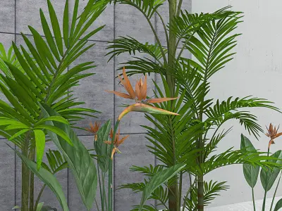 Flowers and plants set 3D model