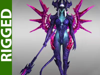 Duchess 3D Rigged Model 3D model