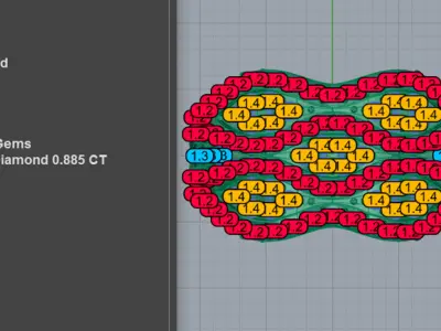 Diamond Cluster Ring 3D print model