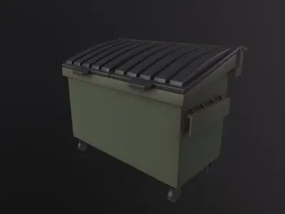 Trash Container 3D Model Low-poly 3D model