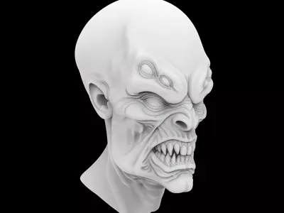 Mutant Alien 3D Print Model 3D print model