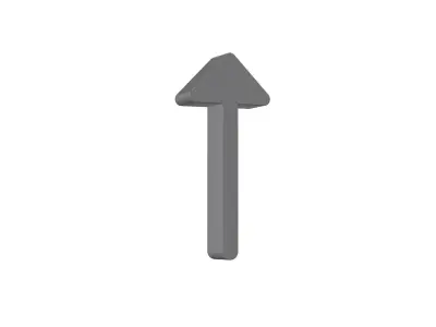 3d arrow alt up Low-poly 3D model