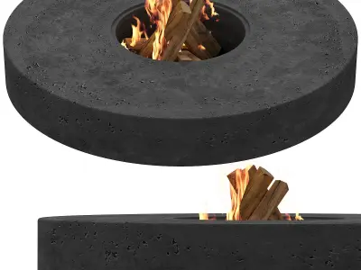 035 Travertine BBQ Dark 00 3D model