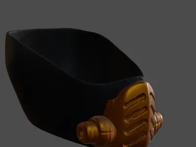 Gas mask helmet 3d model scifi Low-poly  Low-poly 3D model 415