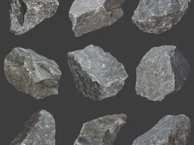 Ultimate Stones and Debris Pack Low-poly 3D model