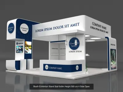 10 Exhibition Stand Stall Booth 3D model 3D Model Collection 3D Model Pack