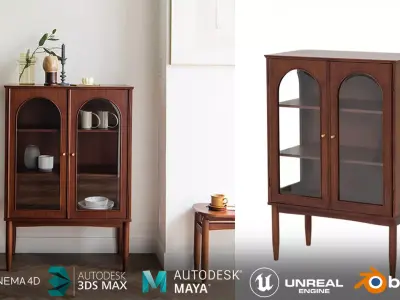 Luard Glass Cabinet 3D model