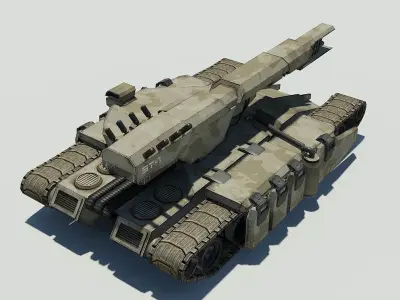 Sci fi Tank Low-poly 3D model