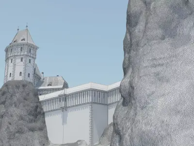 Trosky Castle Upper Stronghold 1 to 400 Scale 1 block 3D print model